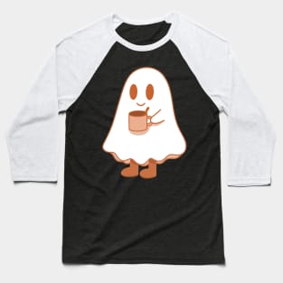 A cute ghost with a cup of tea/coffee/hot chocolate Baseball T-Shirt